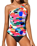 Emoswim - Maillot de Bain 2 Pièces Tankini Ventre Plat pour Femmes Shorty - Aqua