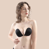 Emoswim-Klebe-BH, wiederverwendbar, trägerlos, selbstklebend, Silikon, Push-up, unsichtbar, klebrige BHs für rückenfreie Kleider