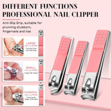Emoswim-Maniküre-Pediküre-Set, 12-teiliges Nagelpflegeset für Frauen, Nagelpflegeset für Männer, Maniküre- & Pediküre-Tools & -Zubehör, Rosa Nagelset Maniküre-Set Luxuriöses Lederetui für Zuhause und Salon