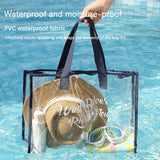 Emoswim-Schwimmtasche mit großer Kapazität, transparent, sichtbar, wasserdicht, Kulturtasche, faltbar, tragbare Aufbewahrungstasche