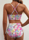 Emoswim – Zweiteiliger Bikini mit U-Bügel-Cutout und hoher Taille – Pink Floral – Sommer 2026