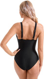 Emoswim-Damen Sexy Mesh Bauchweg-Badeanzug Push Up High Waist