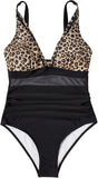 Emoswim-Damen Sexy Mesh Bauchweg-Badeanzug Push Up High Waist