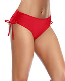Emoswim - Bas de Bikini Flatteur avec Nœud Latéral pour Femmes - Rouge