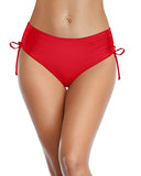 Emoswim - Bas de Bikini Flatteur avec Nœud Latéral pour Femmes - Rouge