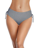 Emoswim - Sexy Adjustable Side Tie Bikini Bottom For Women-Black And White Stripe