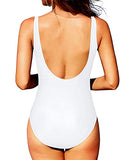 Emoswim - Vintage Tummy Control Ruched Tummy Control Swimwear-White