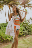 Emoswim-Multi-Colored Pixel Color block Bikini