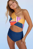 EMOSWIM - Colorful Patchwork Crop Bikini Set