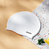 Emoswim-Badekappen für langes Haar, strapazierfähige Silikon-Badekappen für Damen