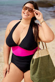 Emoswim-Rückenfreier Neckholder-Badeanzug sexy Einteiler DGPS1502