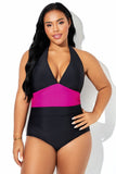 Emoswim-Rückenfreier Neckholder-Badeanzug sexy Einteiler DGPS1502