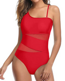 Emoswim - Figurformender Badeanzug mit Bauchkontrolle für kurvige Frauen - Rot