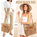 Emoswim – Schwimm-Strandtasche für Damen, tragbare Umhängetasche, Aufbewahrungstasche, vielseitige Netztasche