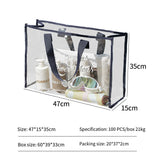 Emoswim-Large-capacity Swimming Bag Transparent Visible Waterproof Wash Bag Foldable Portable Storage Bag