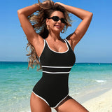 Emoswim-One Piece Boho Swimsuits for Women High Waisted Tummy Control Cutout Vintage Swimsuit Bathing Suit