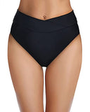 Emoswim – Hochgeschnittene, freche Bikinihose für Damen – Schwarz