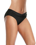 Emoswim - Damen High-Waisted V-Schnitt Bikinislip-Schwarz