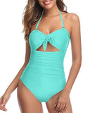 Emoswim - Bauchweg-Cutout Sexy Einteiliger Badeanzug - Aqua