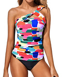 Emoswim – Bauchkontrolle Tankini-Badeanzug 2-teilig für Damen Shorts – Aqua