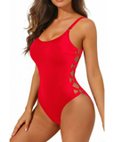 Emoswim - Verstellbarer Träger Sexy Damen Einteiler Badeanzug-Rot