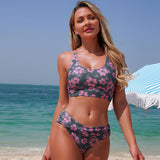 Emoswim-Coastal Chic Bikini Two-Piece Set with a Timeless Vibe DGBK415
