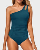 Emoswim – Einteiliger One-Shoulder-Badeanzug für Damen mit Bauchkontrolle