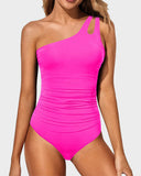 Emoswim – One-Shoulder-Badeanzug für Damen, Einteiler mit Bauchkontrolle