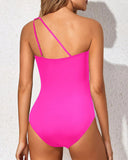 Emoswim – Einteiliger Badeanzug für Damen mit einer Schulter, Bauchkontrolle