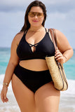 Emoswim-Bikini mit doppelten Trägern, überkreuztem Rücken und tiefem V-Ausschnitt DGPS1513