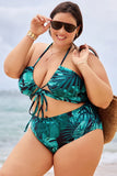 Emoswim-Tiefer V-Ausschnitt Kreuzband Neckholder Bikini DGPS1514