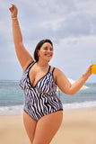 Emoswim-Sexy Badeanzug mit Tiermuster und Cut-Out-Schultern DGPS1509